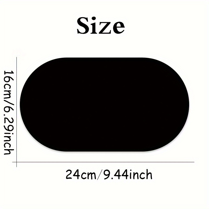 Compact Oval PU Leather Mouse Pad — Non-Slip, Universal Design