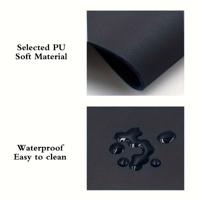Compact Oval PU Leather Mouse Pad — Non-Slip, Universal Design