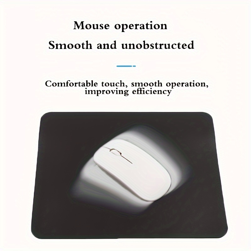 Compact Oval PU Leather Mouse Pad — Non-Slip, Universal Design