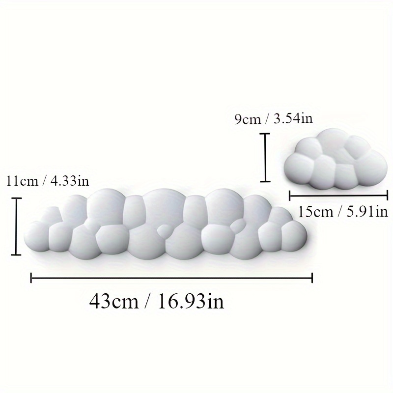 Cloud-Shaped Memory Foam Keyboard Wrist Rest and Mouse Pad Set