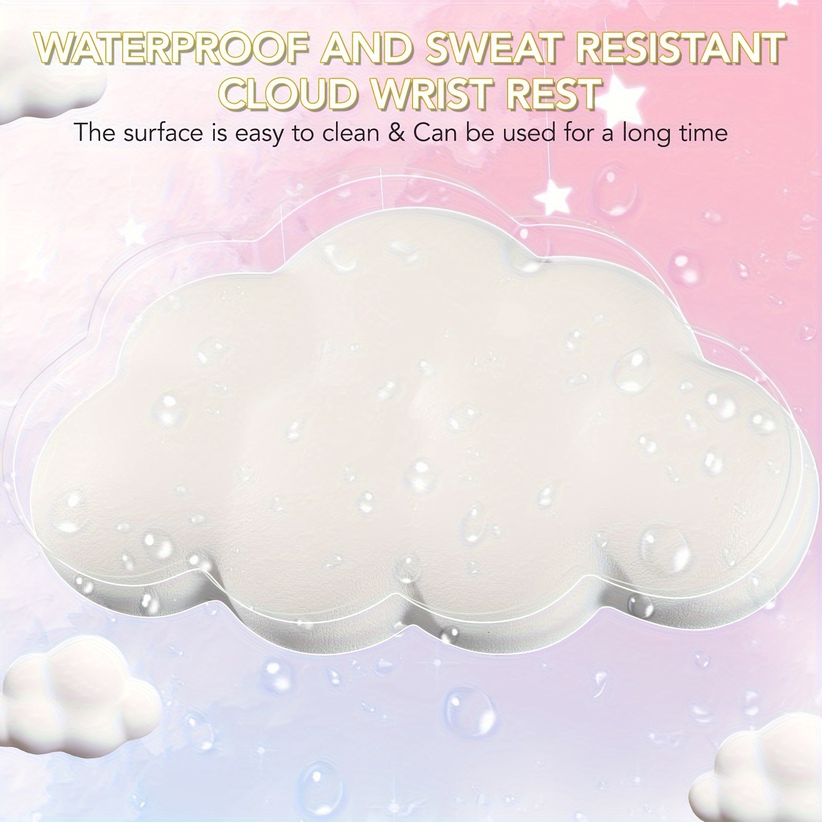 Cloud-Shaped Memory Foam Keyboard Wrist Rest and Mouse Pad Set