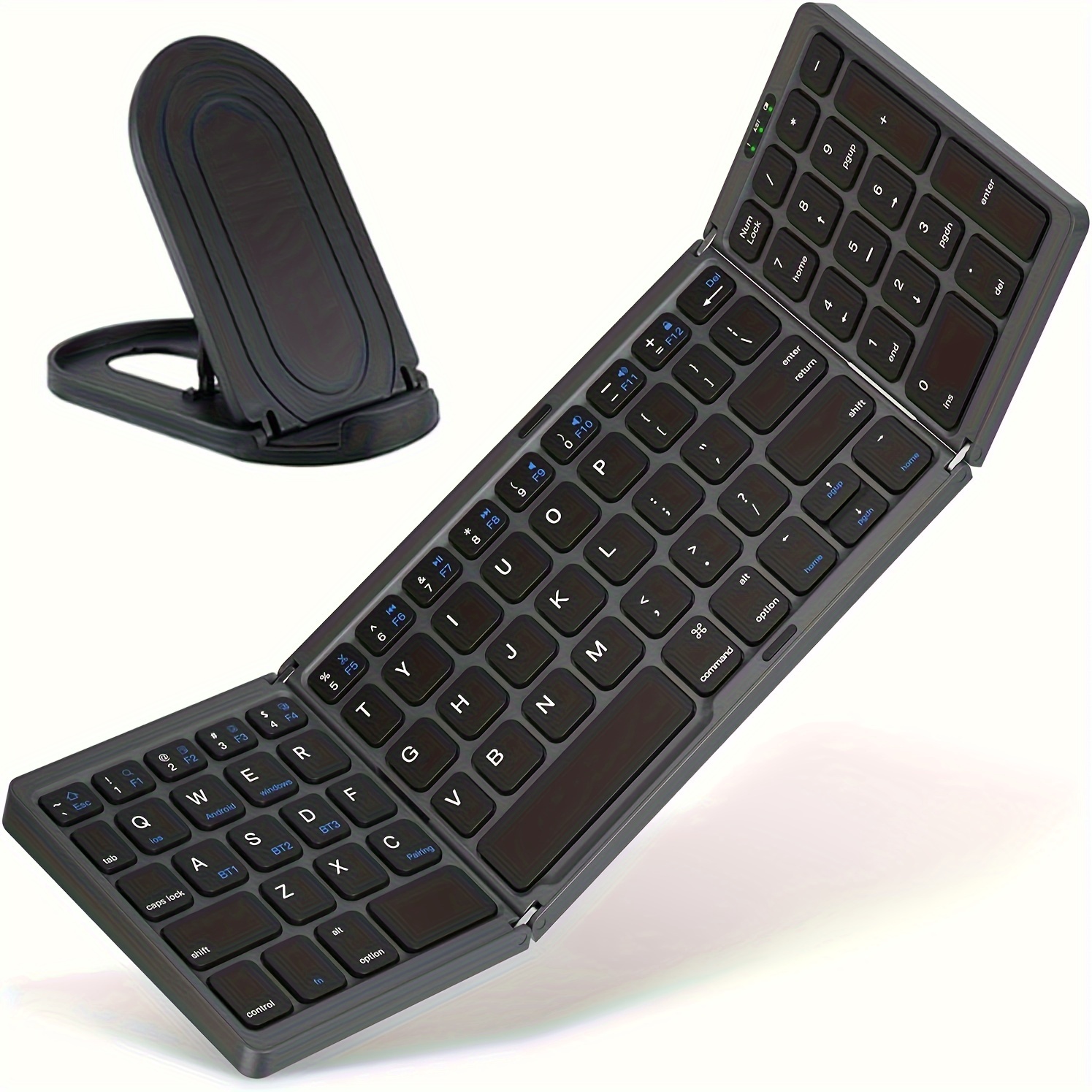 Tri-Fold Bluetooth Keyboard with Numeric Keypad