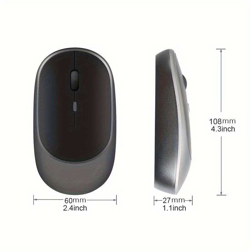 2.4G Dual-Tone Wireless Mouse — Ultra-Lightweight & Rechargeable