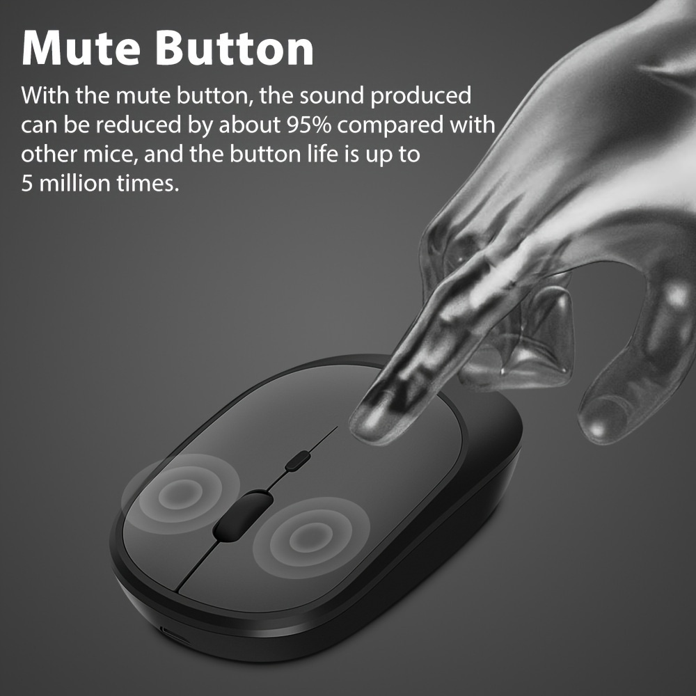 2.4G Dual-Tone Wireless Mouse — Ultra-Lightweight & Rechargeable
