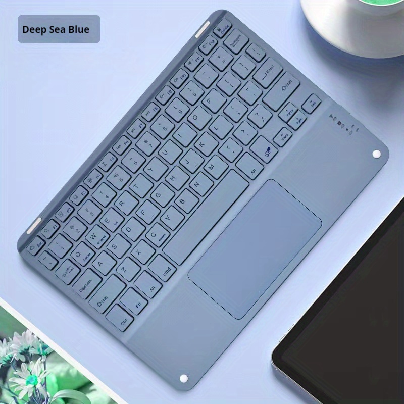 10-Inch Square Wireless Rechargeable Keyboard with Touchpad