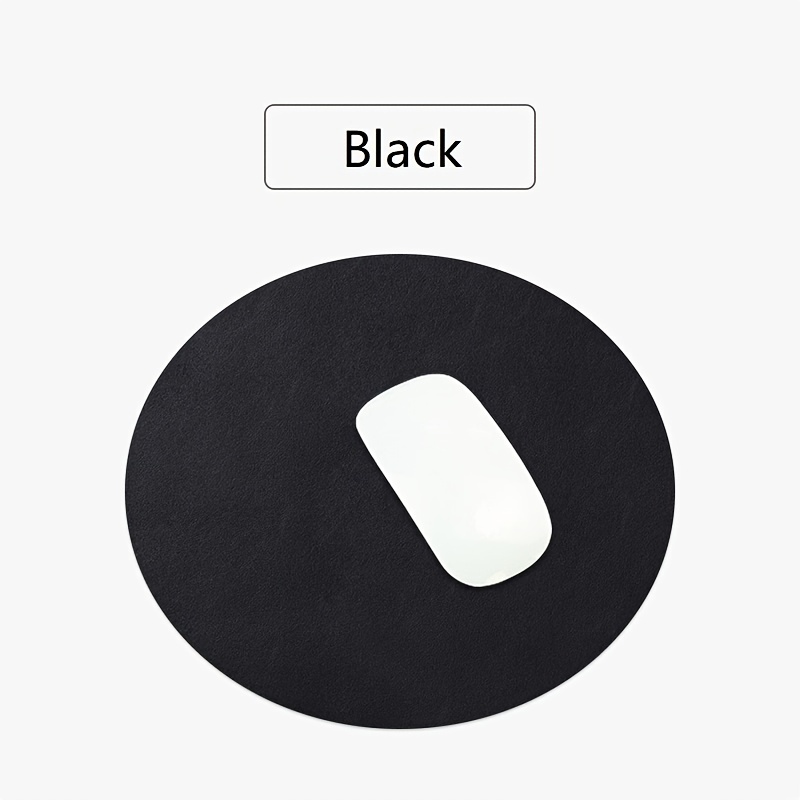 Macaron-Style PU Leather Mouse Pad — Non-Slip Felt Base
