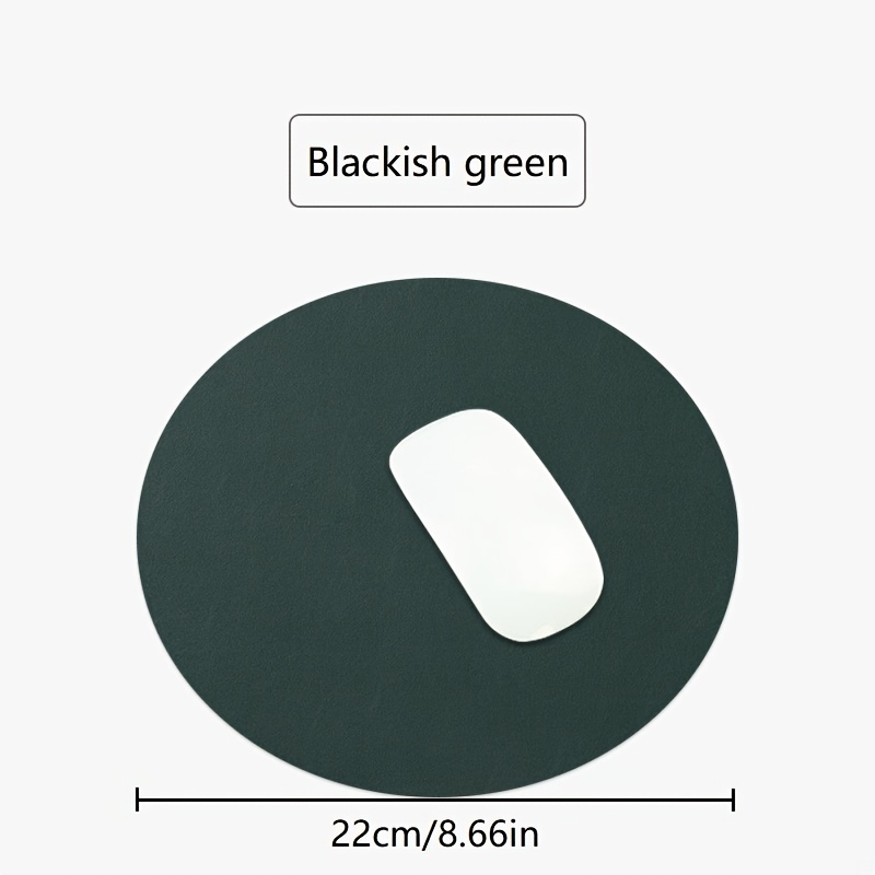 Macaron-Style PU Leather Mouse Pad — Non-Slip Felt Base