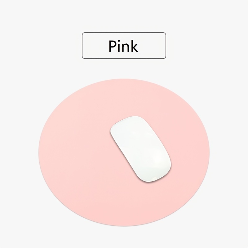 Macaron-Style PU Leather Mouse Pad — Non-Slip Felt Base