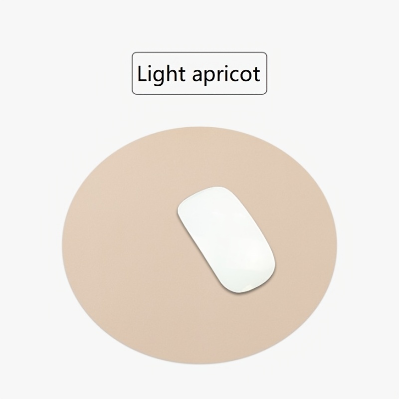 Macaron-Style PU Leather Mouse Pad — Non-Slip Felt Base