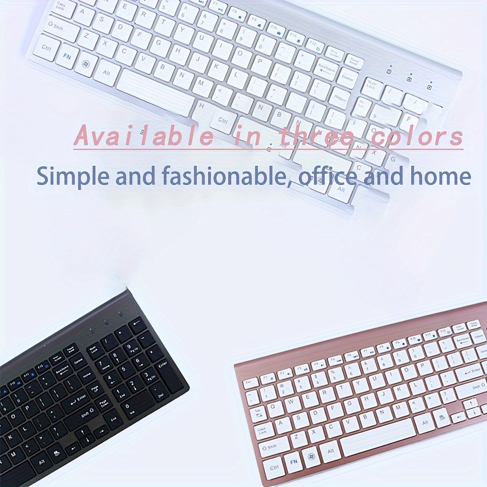 Wireless Keyboard and Mouse Set — 2.4G RF, Silent, Full-Size