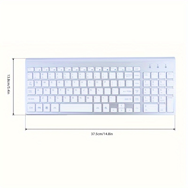 Wireless Keyboard and Mouse Set — 2.4G RF, Silent, Full-Size