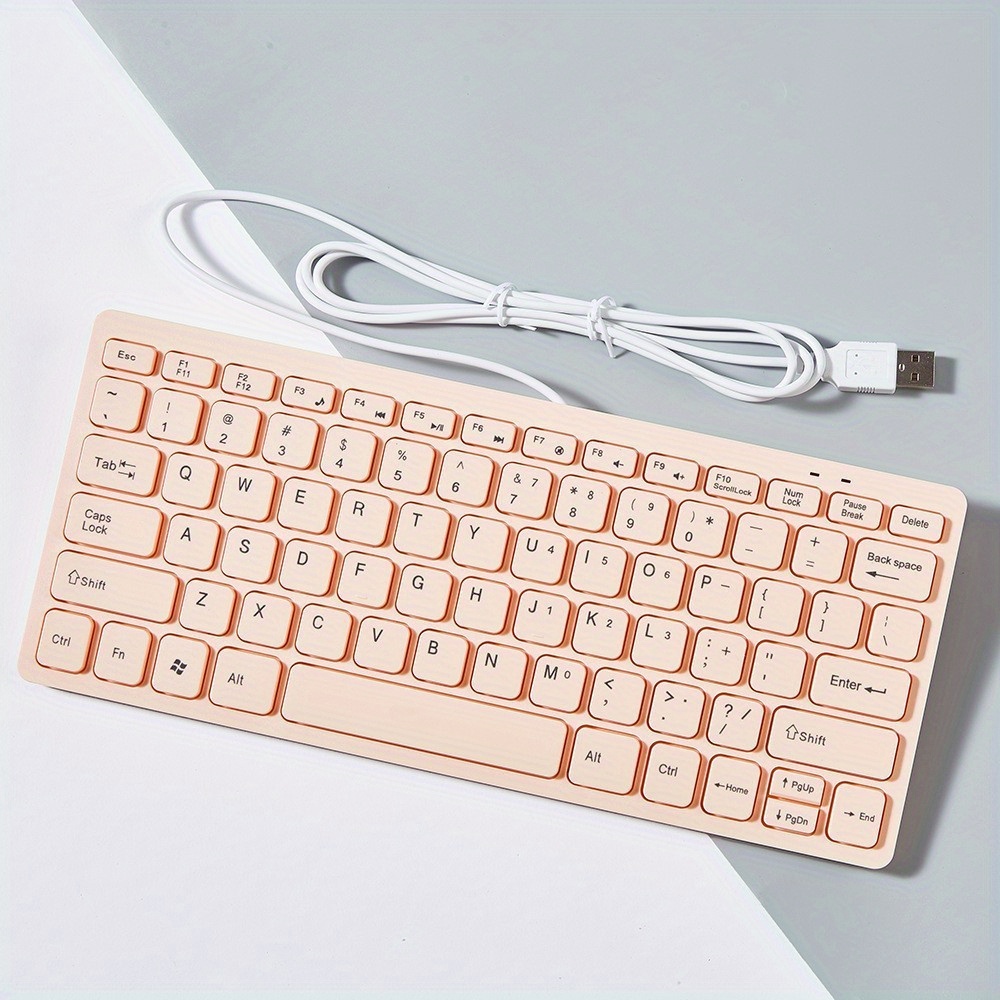 K1000 Mini USB Wired Keyboard – Chocolate-Style Keycaps