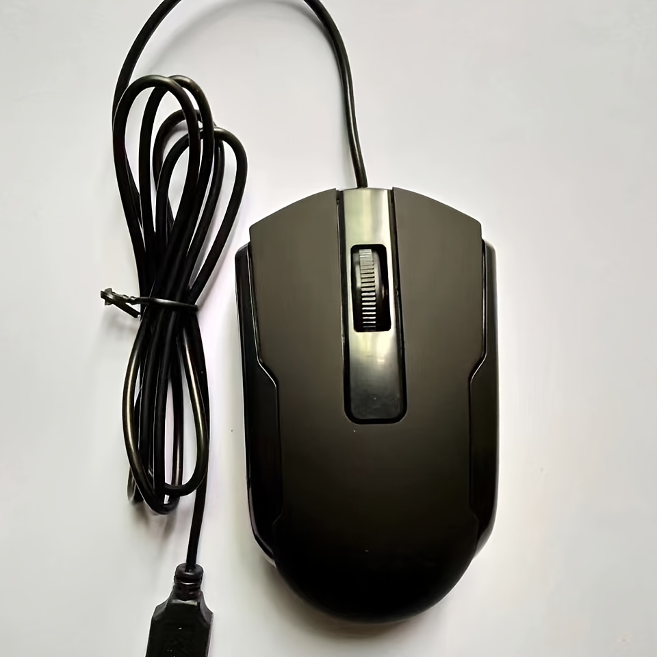 USB Optical Wired Mouse — Ambidextrous, Plug-and-Play