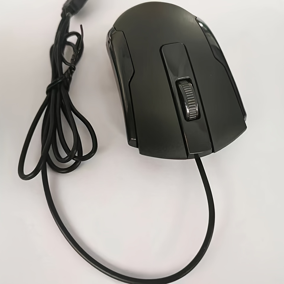 USB Optical Wired Mouse — Ambidextrous, Plug-and-Play