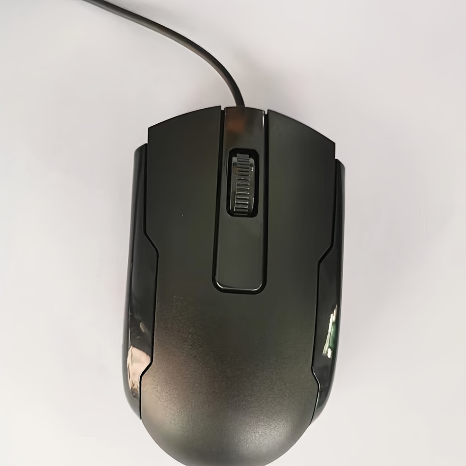 USB Optical Wired Mouse — Ambidextrous, Plug-and-Play