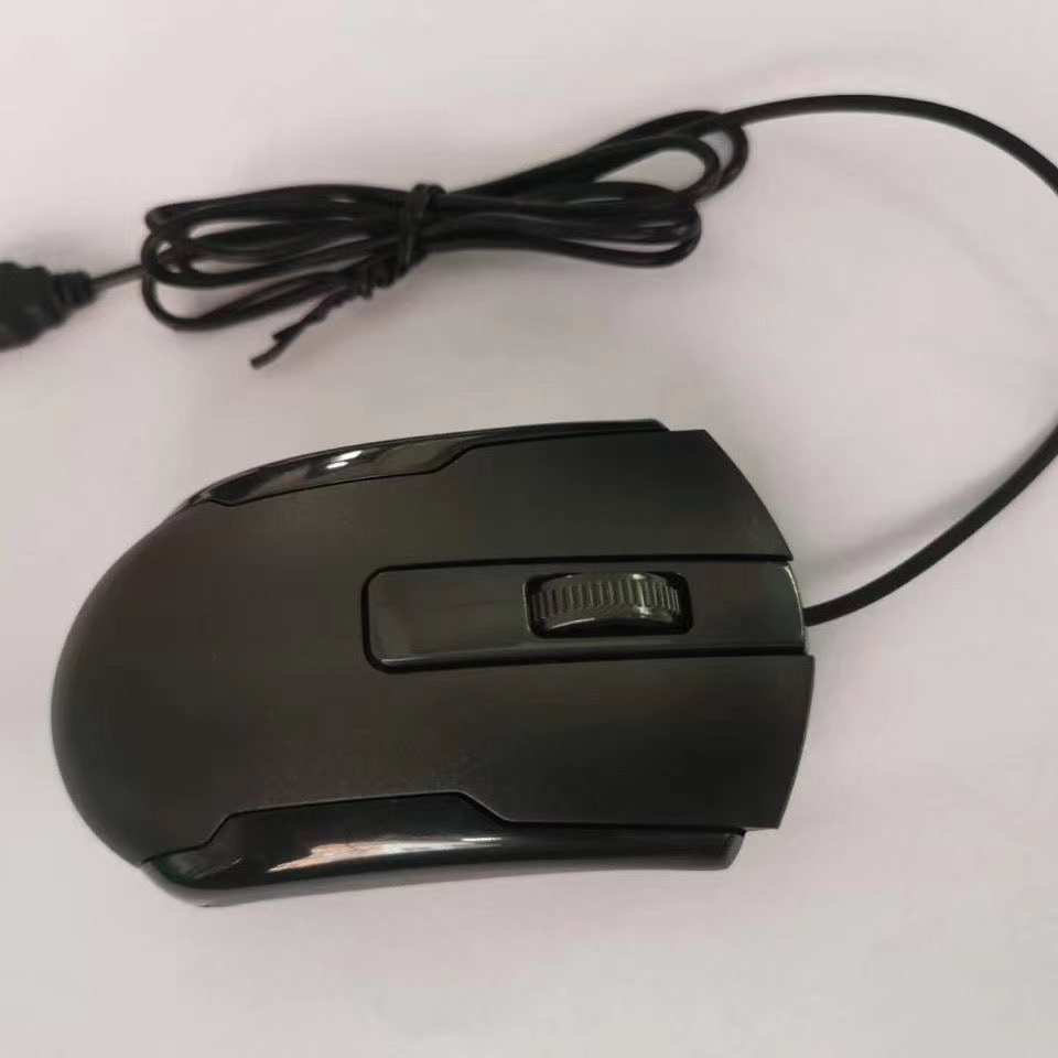 USB Optical Wired Mouse — Ambidextrous, Plug-and-Play