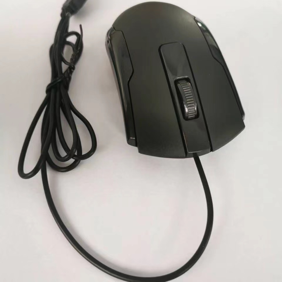 USB Optical Wired Mouse — Ambidextrous, Plug-and-Play