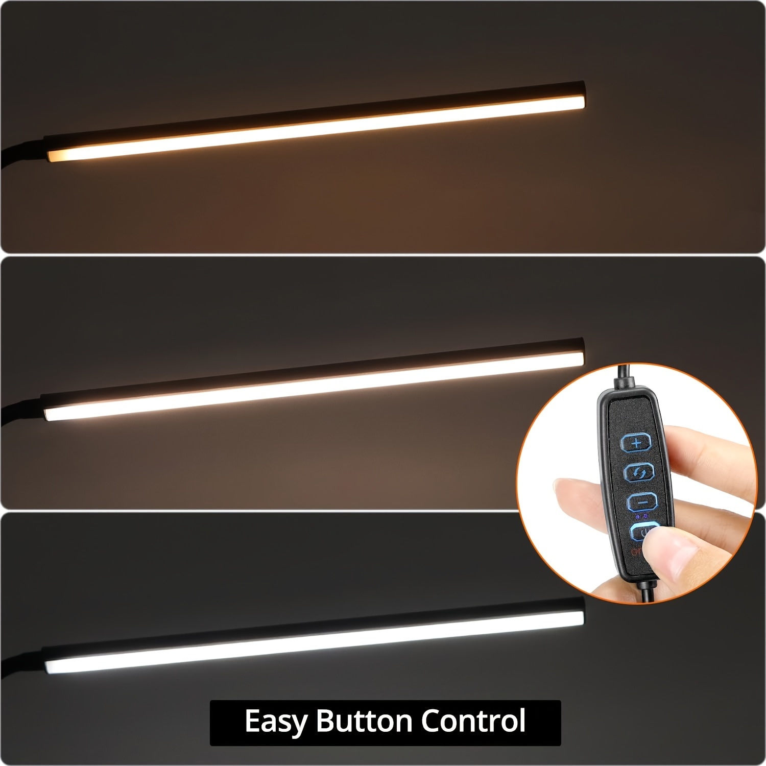 Adjustable Gooseneck LED Floor Lamp — 3 Color Temperatures, 10 Brightness Levels