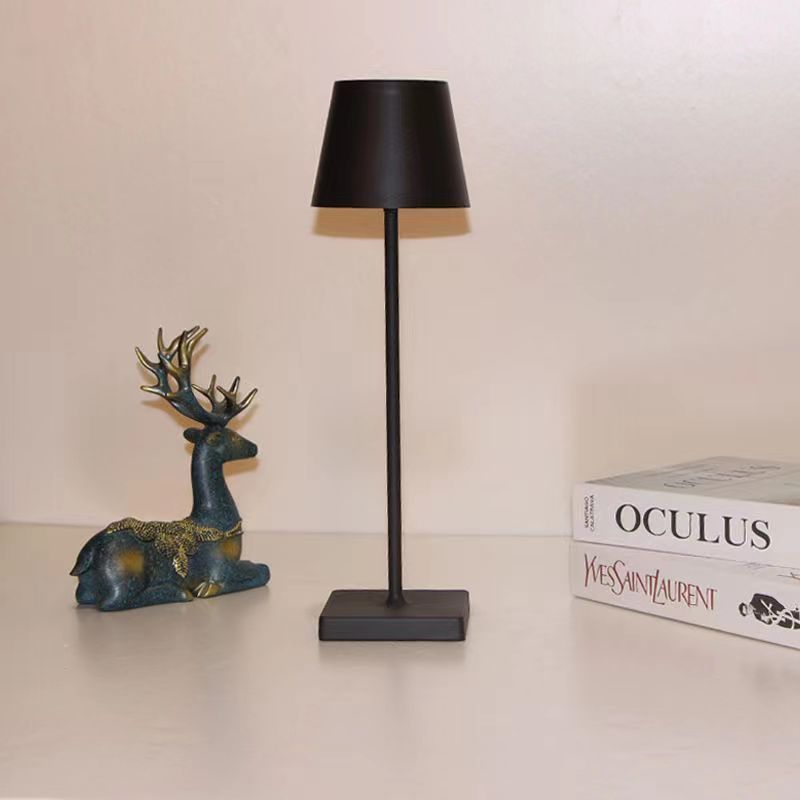 LED Desk Lamp — Close-up of metal base and lamp arm