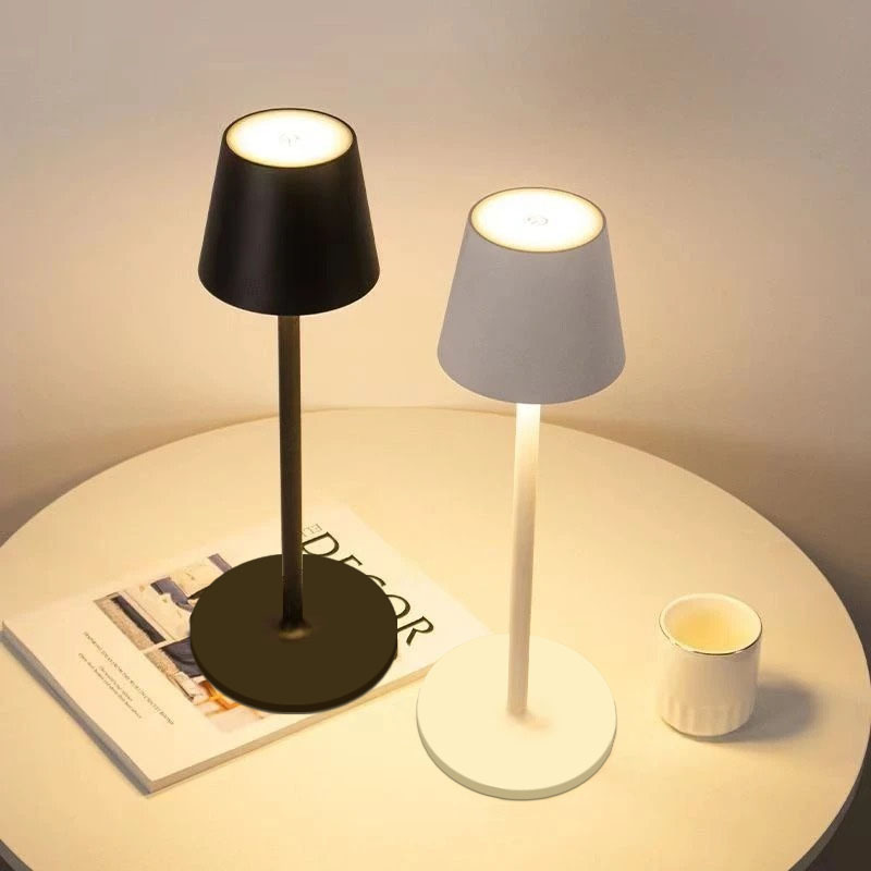 Wireless LED Desk Lamp — Touch Control, 3-Color Temperature, USB Rechargeable