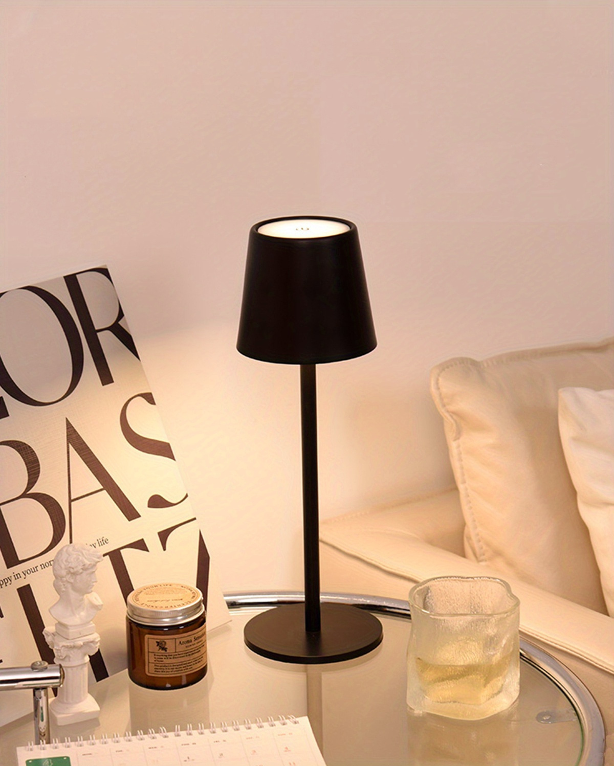 Wireless LED Desk Lamp — Touch Control, 3-Color Temperature, USB Rechargeable