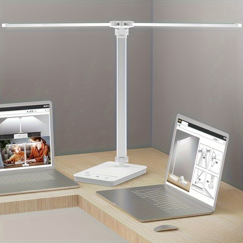 Adjustable Foldable LED Desk Lamp — Dual-Arm Design, 4000K Neutral White Light