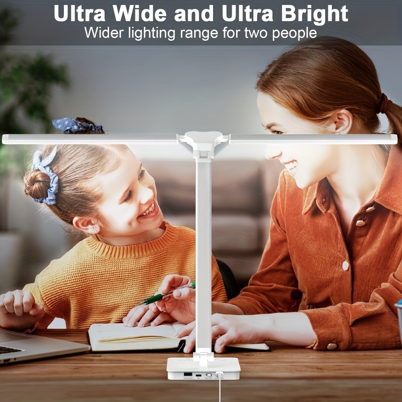 Adjustable Foldable LED Desk Lamp — Dual-Arm Design, 4000K Neutral White Light