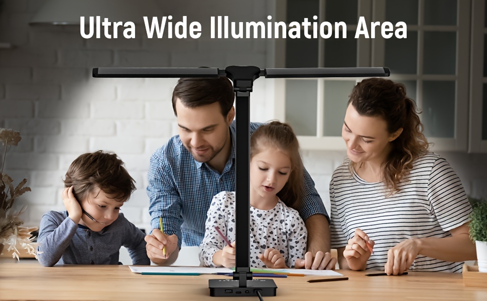 Adjustable Foldable LED Desk Lamp — Dual-Arm Design, 4000K Neutral White Light