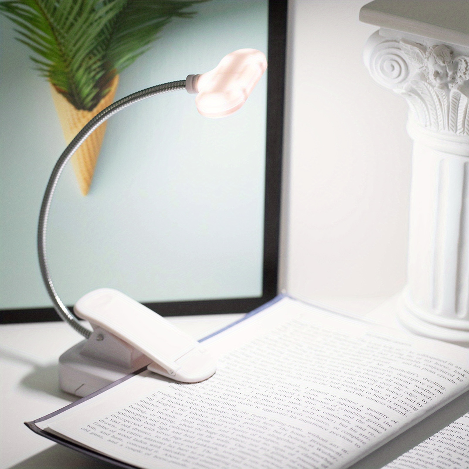 Flexible Clamp-On Book Light — USB-Rechargeable LED Reading Lamp