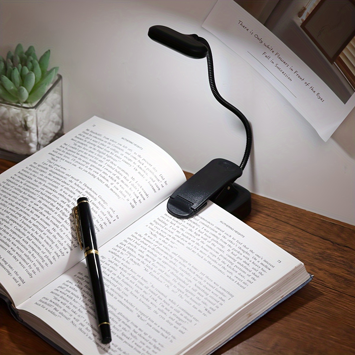 Flexible Clamp-On Book Light — USB-Rechargeable LED Reading Lamp