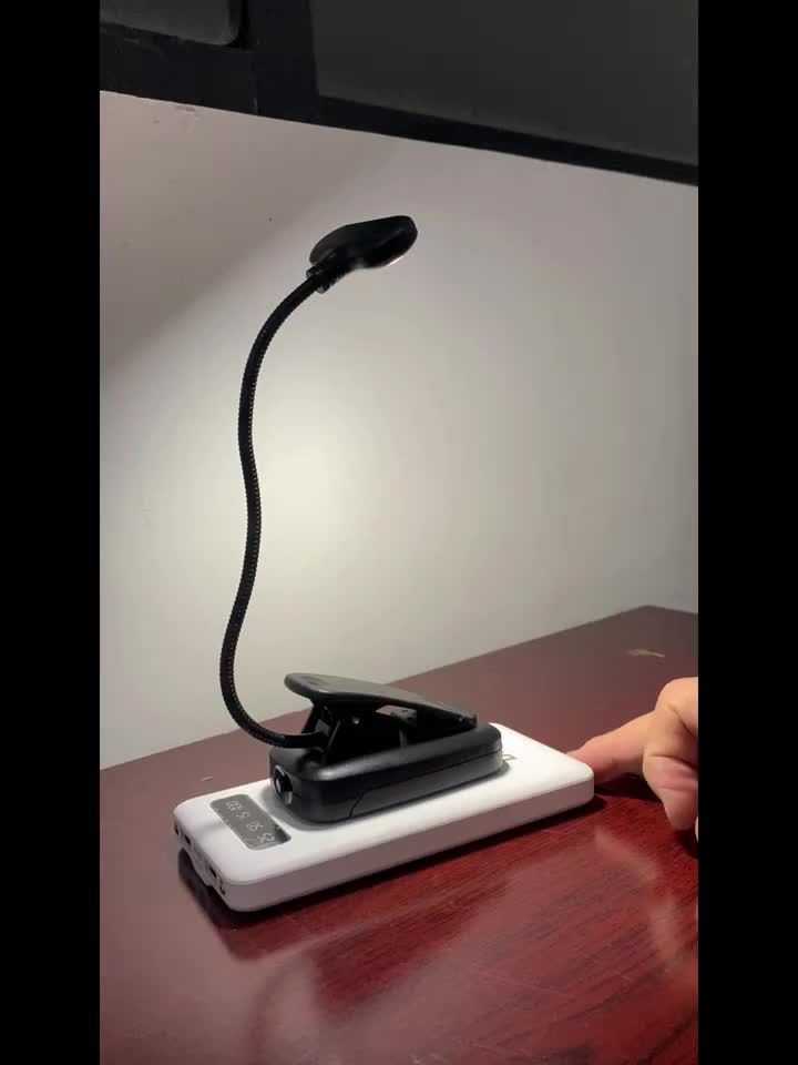 Flexible Clamp-On Book Light — USB-Rechargeable LED Reading Lamp