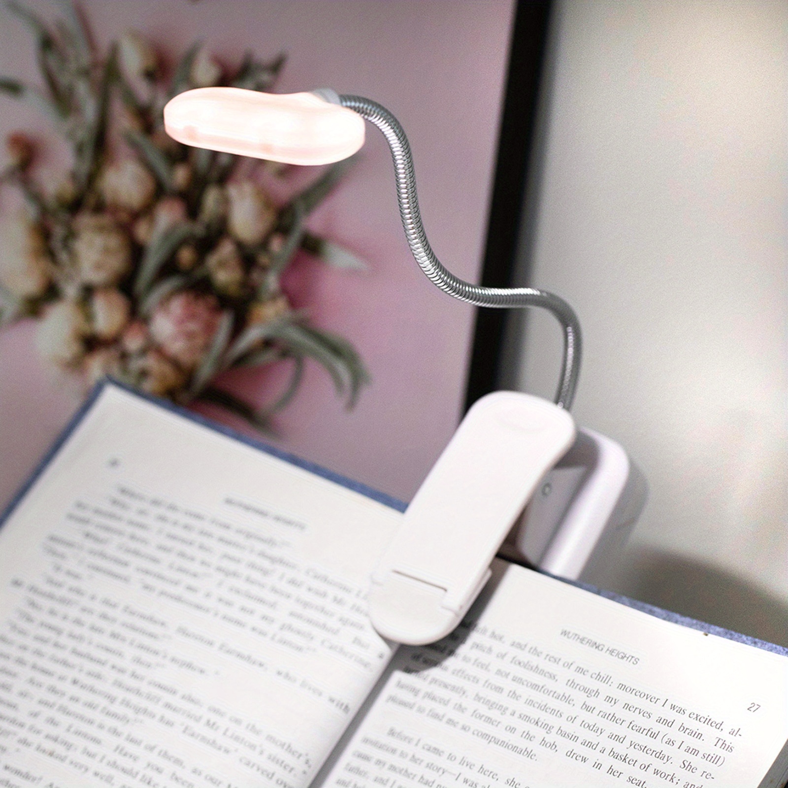 Flexible Clamp-On Book Light — USB-Rechargeable LED Reading Lamp