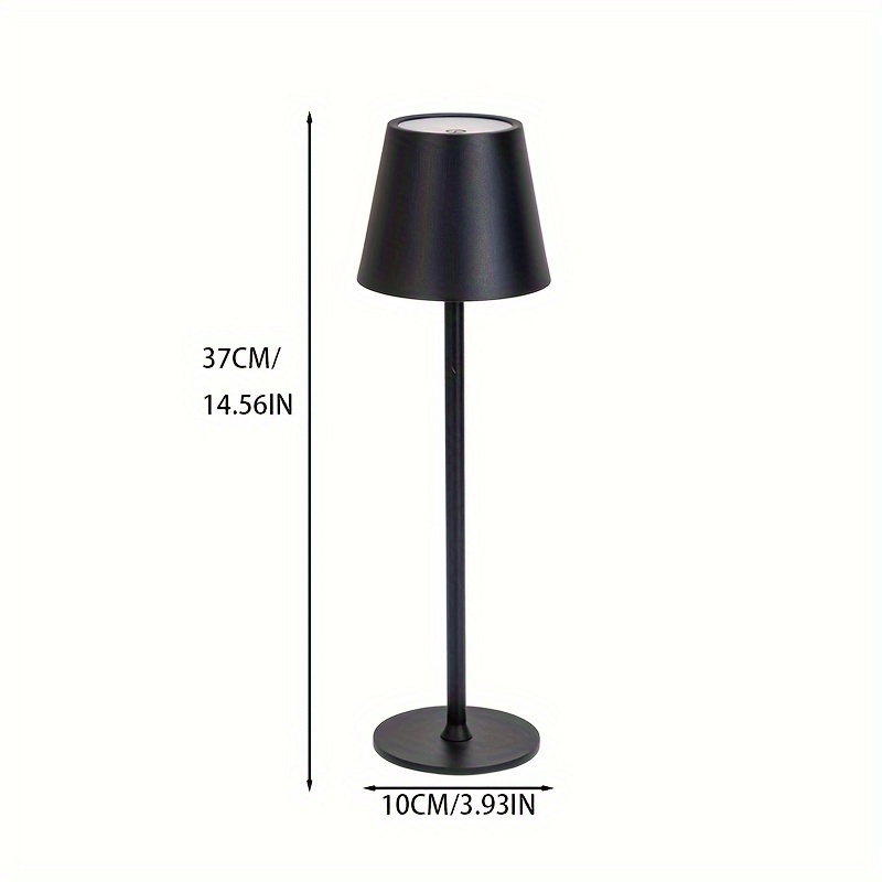 Adjustable Metal Desk Lamp — Touch Control, USB Charging Port & Built-in Rechargeable Battery
