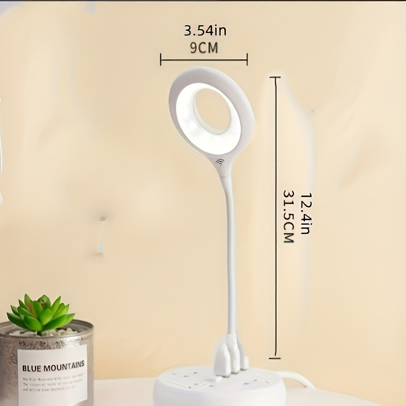 USB-Foldable LED Desk Lamp with Flicker-Free Ring Light
