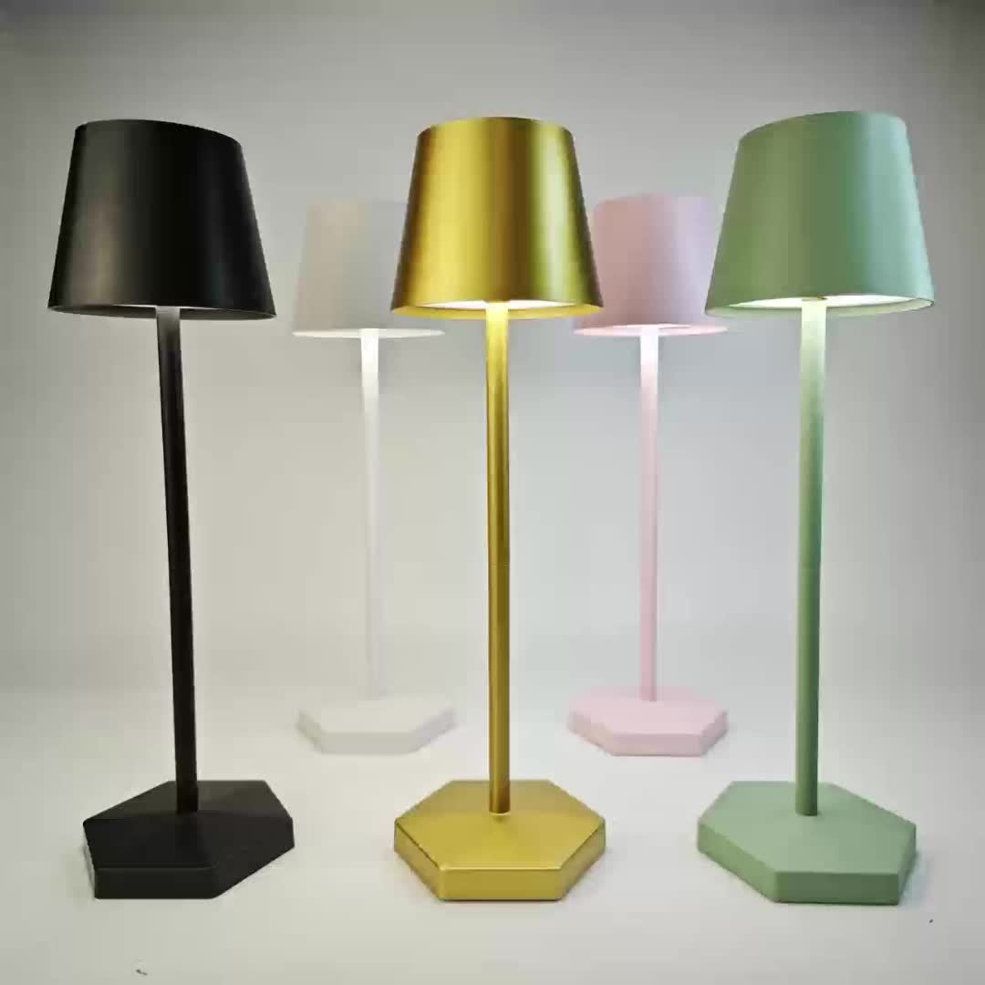 Round USB-Rechargeable LED Desk Lamp — Touch Control, 3-Color Temperature Adjustment