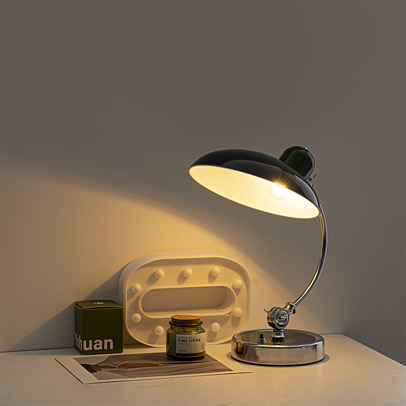 Retro Desk Lamp Nordic Vintage Luxury Bedside Adjustable Warm Light Non-Slip Pad Bedside Living Room Lighting Study Lamp Hotel Decor Home Lighting Office Decor Danish Retro Detail View 5