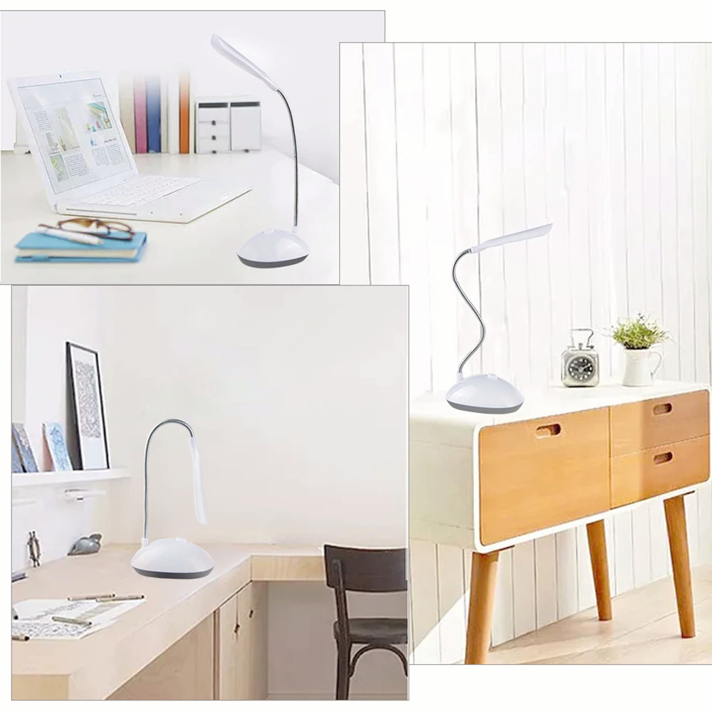 LED Adjustable Gooseneck Desk Lamp — Battery-Powered, Flexible & Eye-Comfort Lighting