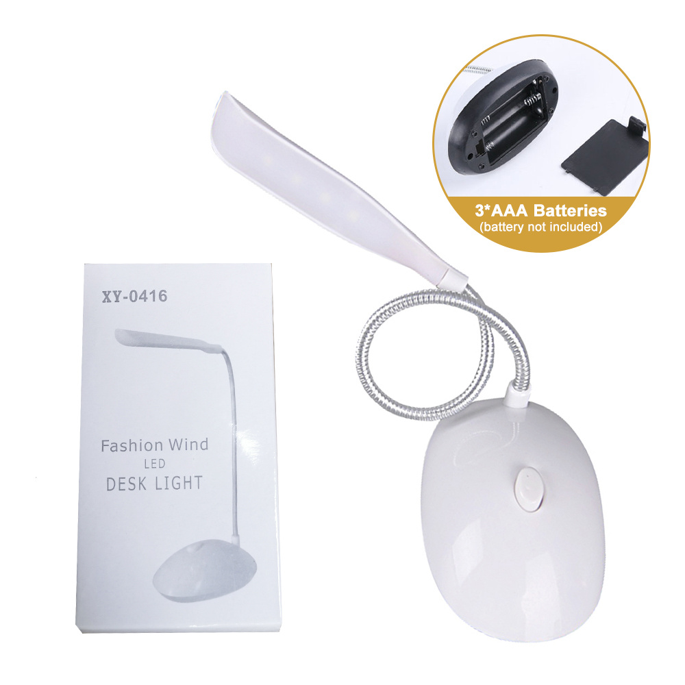 LED Adjustable Gooseneck Desk Lamp — Battery-Powered, Flexible & Eye-Comfort Lighting