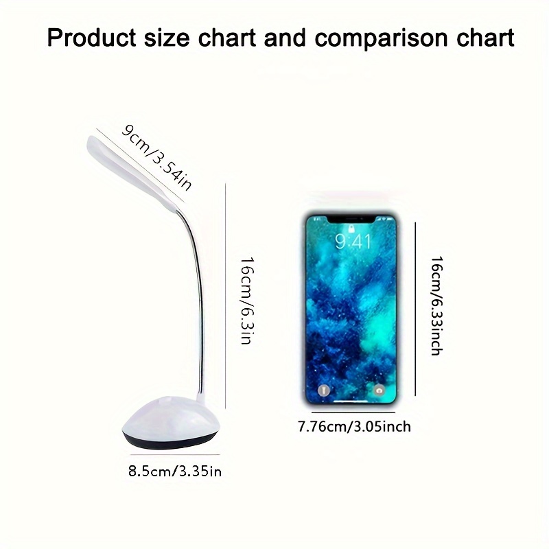 LED Adjustable Gooseneck Desk Lamp — Battery-Powered, Flexible & Eye-Comfort Lighting
