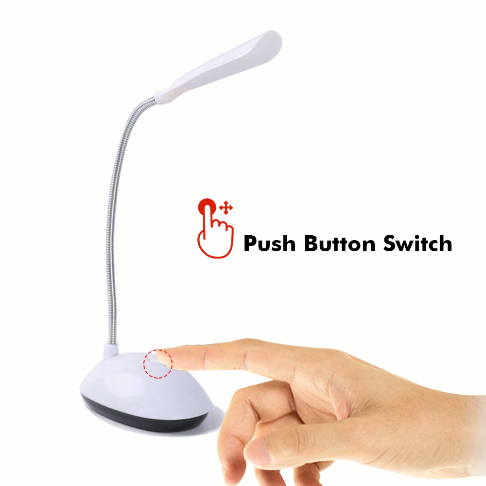 LED Adjustable Gooseneck Desk Lamp — Battery-Powered, Flexible & Eye-Comfort Lighting