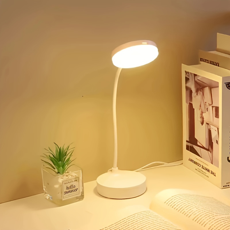 USB LED Desk Lamp – Touch Control, 3-Step Dimming, Warm & Cool White Light