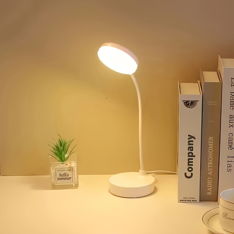 USB LED Desk Lamp – Touch Control, 3-Step Dimming, Warm & Cool White Light