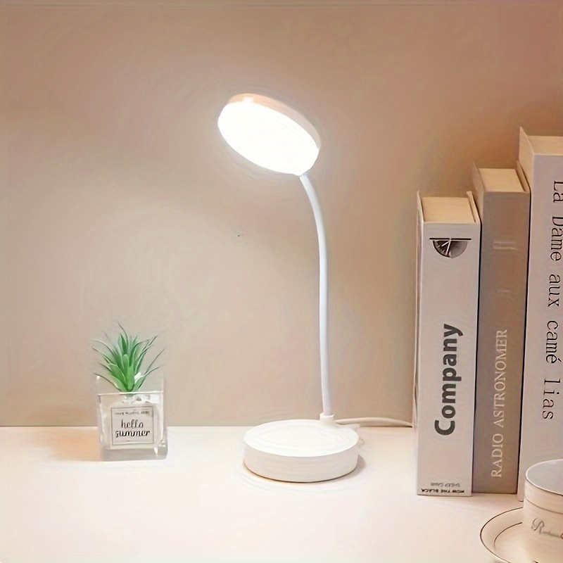 USB LED Desk Lamp – Touch Control, 3-Step Dimming, Warm & Cool White Light