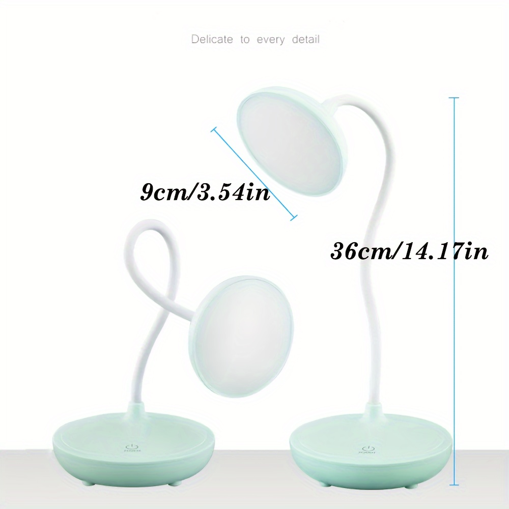 Colorful Round LED Desk Lamp — 3-Level Dimmable, Eye-Care Design