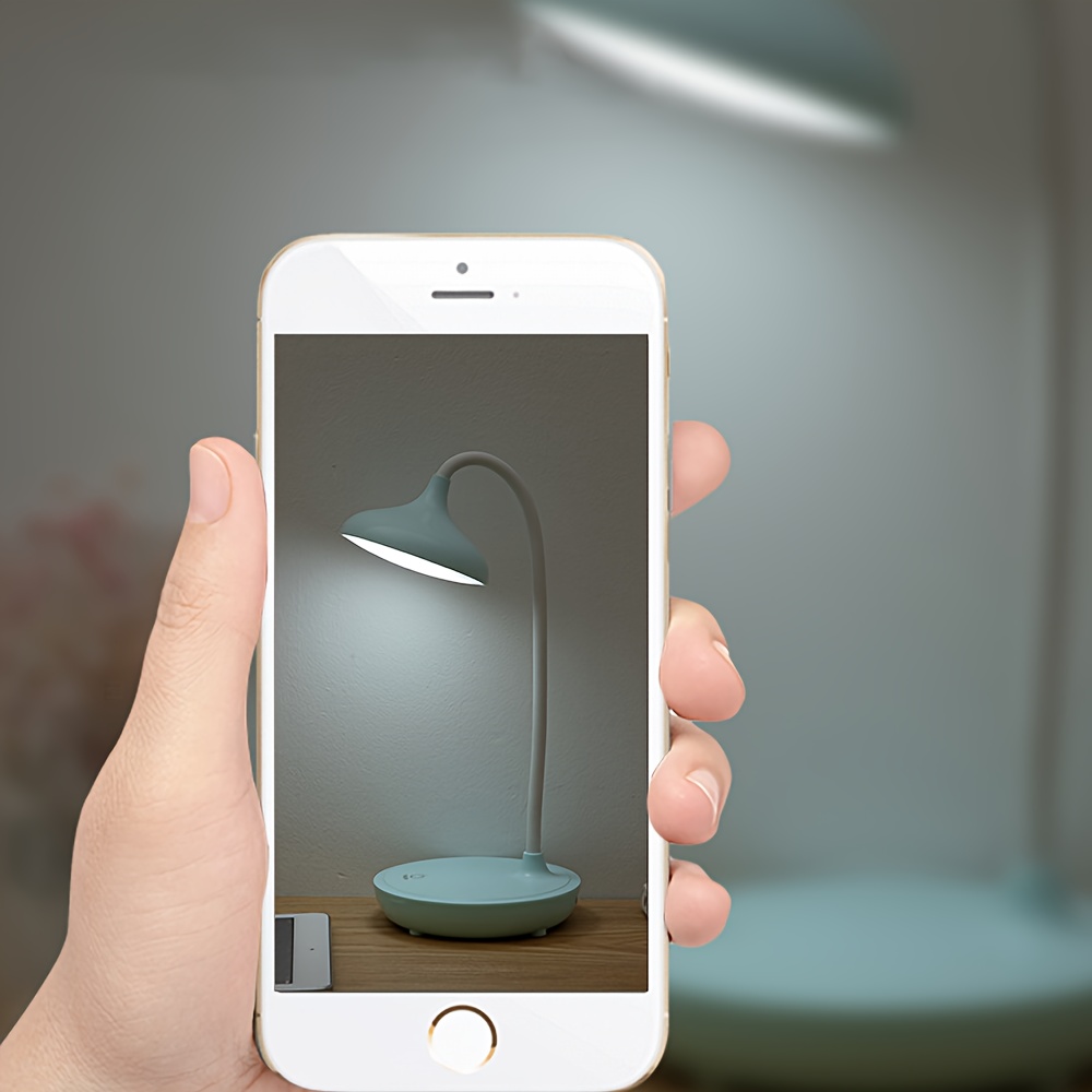Colorful Round LED Desk Lamp — 3-Level Dimmable, Eye-Care Design