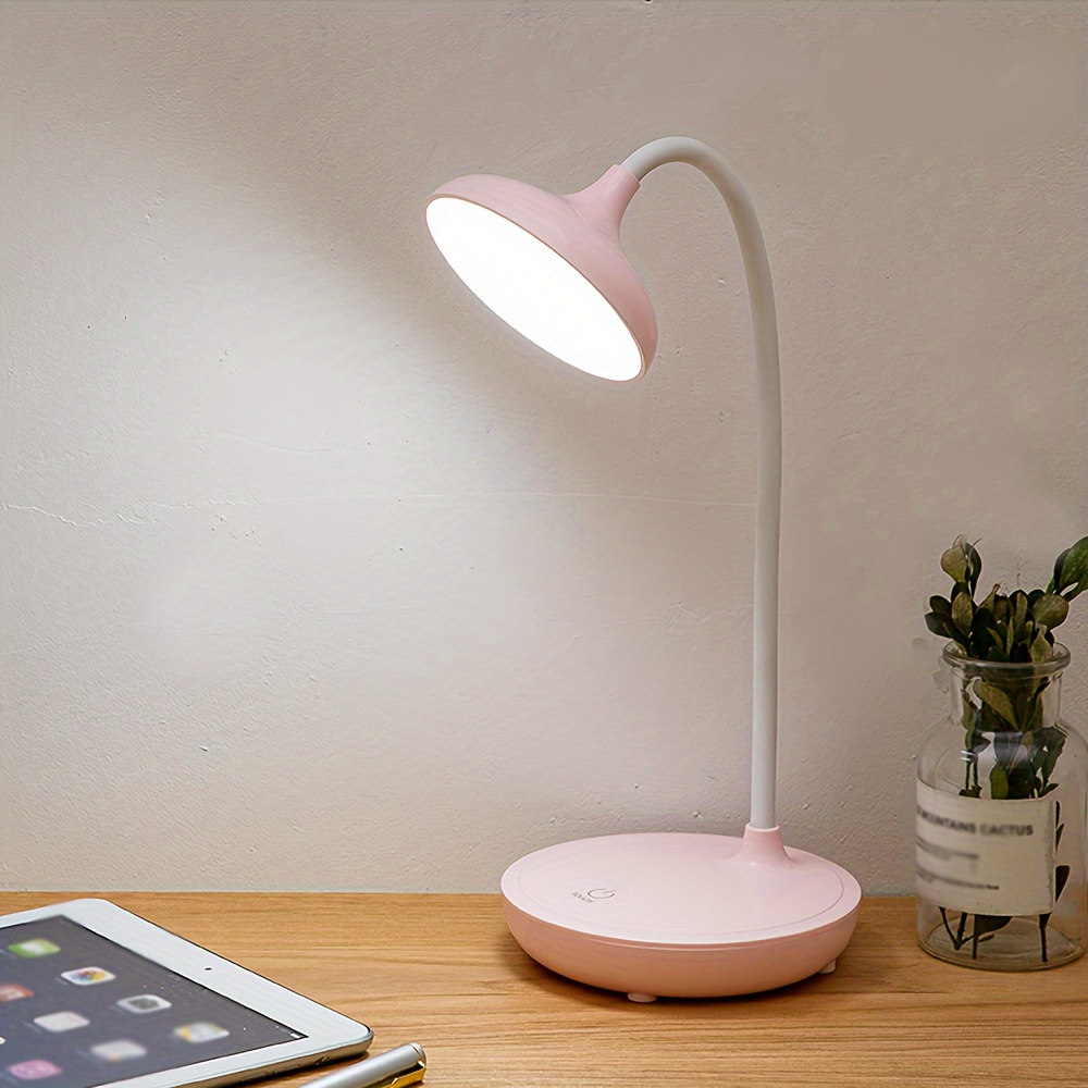 Colorful Round LED Desk Lamp — 3-Level Dimmable, Eye-Care Design