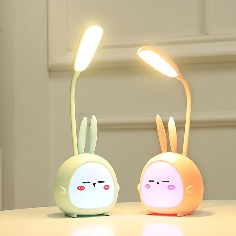 Adjustable Rabbit LED Desk Lamp — Front View