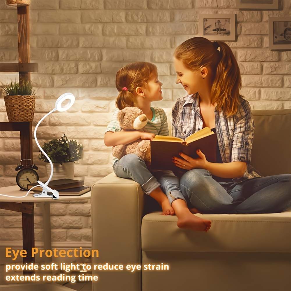 Adjustable Metal Gooseneck LED Desk Lamp — 23 SMD 2835 LEDs, 3 Color Temperatures (3000K/4500K/6000K), 10-Level Dimming & Built-in USB Charging Port