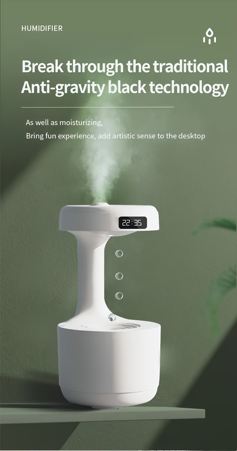 Droplet-Flow Humidifier – 27 oz USB Desktop Humidifier