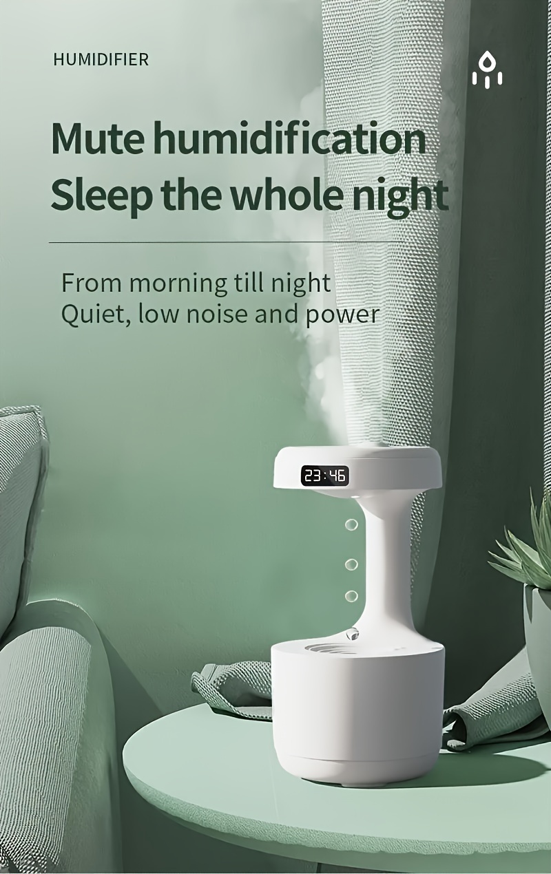 Droplet-Flow Humidifier – 27 oz USB Desktop Humidifier